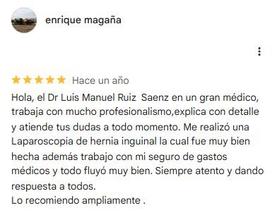 Captura original de la valoración de enrique magaña en Google: 5 estrellas.